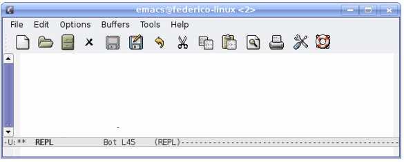 Editor emacs: composizione interfaccia Barra