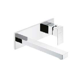 art. 66412 Miscelatore monocomando per lavabo senza scarico. Flessibili di alimentazione F 3/8. Single lever basin mixer without pop-up waste set. 3/8 female connection hoses. art.