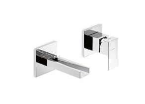 art. 66512 Miscelatore monocomando per lavabo senza scarico. Flessibili di alimentazione F 3/8. Single lever basin mixer without pop-up waste set. 3/8 female connection hoses. art.