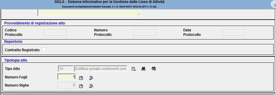 Viene quindi richiesto il numero di fogli di cui si compone l atto.