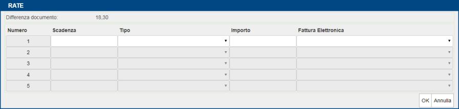 Sottosezione Totali Il campo Pagamento permette di selezionare tra le modalità di pagamento gestite in Passcom, quella che si intende utilizzare per il documento.