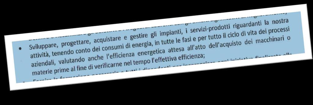 AZIONI PER RAGGIUNGERE GLI OBIETTIVI DELLA POLITICA ENERGETICA 1 2 3 4