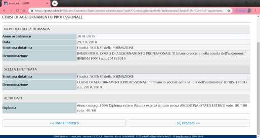 Ad esempio: Nell area TASSE, CONTRIBUTI E PAGAMENTI sarà possibile