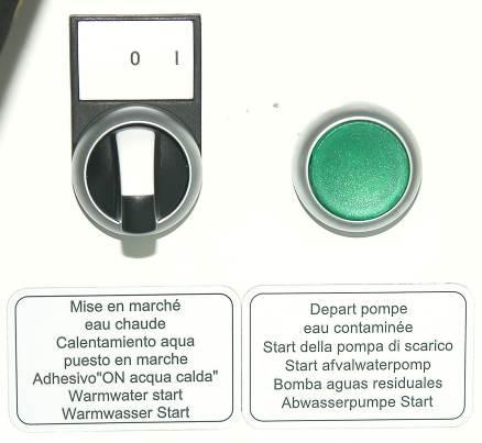 accensione tramite pulsante start acqua calda, adesso arriva l acqua dal doccino. Durante il consumo dell acqua si accende automaticamente la pompa dello scarico.