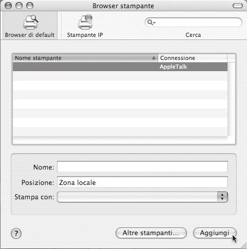 MAC OS X 14 Configurare il driver di stampante. La procedura per la configurazione del driver della stampante varia in base alla versione del sistema operativo.