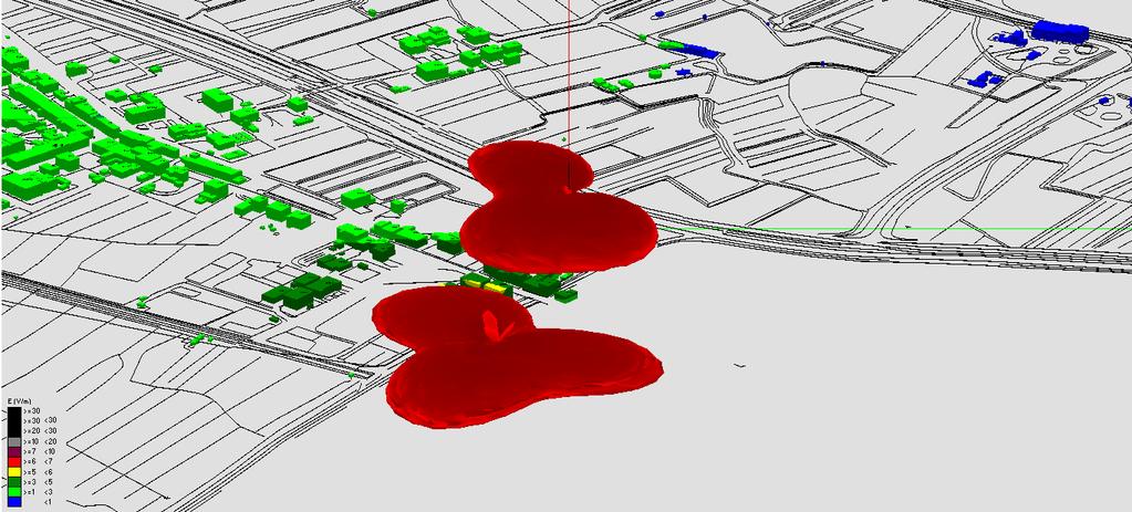 2.2.9 Zona Depuratore Via Statale Pistoiese - Confine Carmignano Nei calcoli di impatto elettromagnetico sono stati considerati i contributi derivanti da alcune stazioni radio base che sono