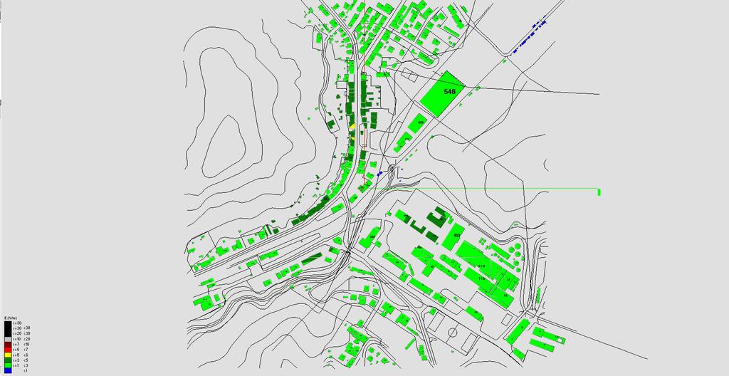 Fig. 28 Impatto Elettromagnetico zona Saline di Volterra 1 Vista dall'alto Fig.