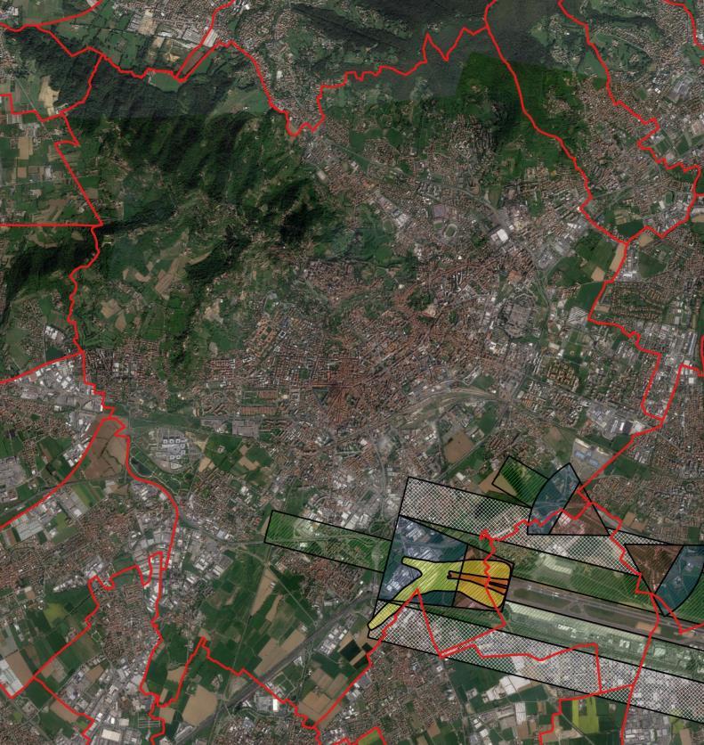 Figura 7 - Zone di tutela e zone del third party risk assessment (scenario attuale - Prot.