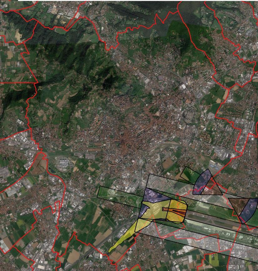 55164) ricadenti sul Comune di Bergamo Figura 8 - Zone di tutela e zone del third party risk assessment