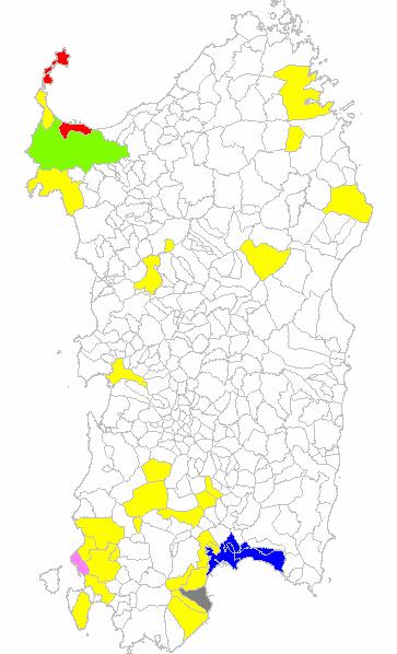 Zona di mantenimento Agglomerato di Cagliari Zona di Sassari Zona di Porto Torres Zona di Sarroch Zona di Portoscuso Zone aggiuntive da monitorare Figura 1 - Agglomerati e zone per la protezione
