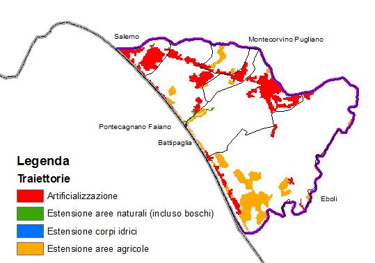 vegetazione, uso agricolo, presenza antropica, etc.