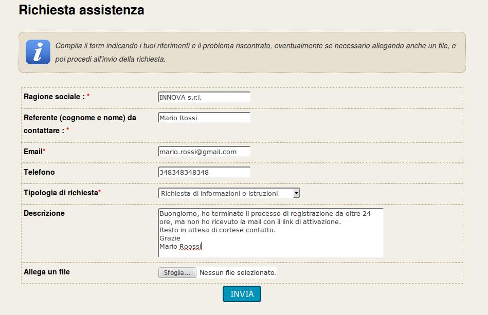 I servizi di assistenza sono assicurati sino a 48 ore prima dei termini per la presentazione delle offerte nei giorni e negli orari in cui il servizio di Help Desk è disponibile (8:30 13:00 e 14:00