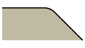 DORO MENBIKI-GOTE Cazzuola ad angolo 135 Cazzuola per l'esecuzione profili angolari di 135. Il profilo e la profondità dell angolo possono essere determinati dal lato corto.