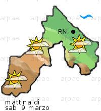 bollettino meteo per la provincia di Rimini weather forecast for the Rimini province costa coast Temp MAX 18 C 12 C Vento Wind 29km/h 41km/h costa coast Temp.