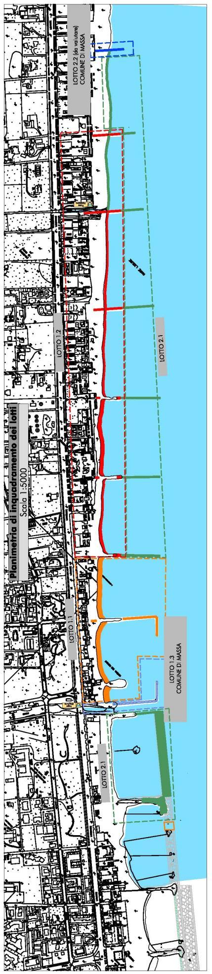 Il progetto TIPO D INTERVENTO Difese ortogonali alla linea di costa (setti o pennelli) con scogliere di terza categoria;