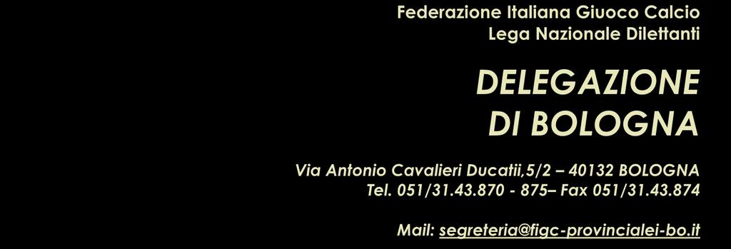 870-875 Fax 051/31.43.874 Mail: segreteria@figc-provincialei-bo.
