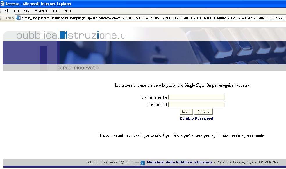 3. Accesso all applicazione Possono accedere all applicazione tutte le scuole secondarie di I e di II grado, statali e non statali (queste ultime previa richiesta di registrazione al Sistema