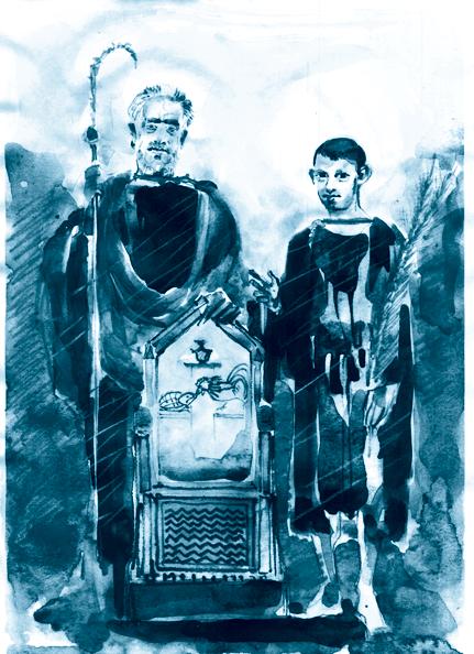 22 PATRIE DAL FRIÛL DICEMBAR 2006 Dongje de Cuartine dal mês e dal lunari, o cjatarês un sant furlan leât a cheste tiere, ilustrât di Gianni Di Lena.