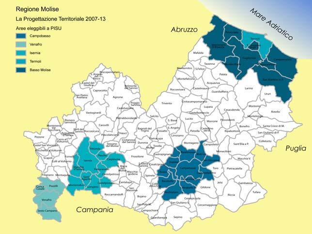 d) il sistema urbano del basso Molise costituito dai seguenti comuni: Campomarino, Guglionesi, Montecilfone, Montenero di Bisaccia, Petacciato, Portocannone, San Martino in Pensilis, San Giacomo