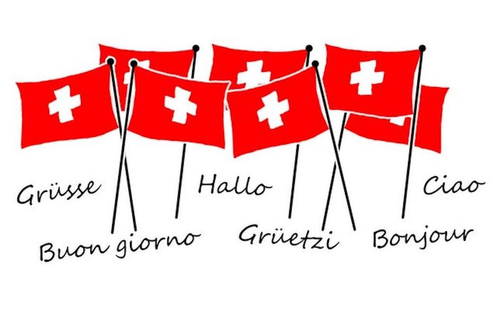 La Svizzera è suddivisa in tre grandi regioni linguistiche e culturali: tedesca, francese, italiana, a cui vanno aggiunte le valli del Canton Grigioni in cui si parla il romancio.