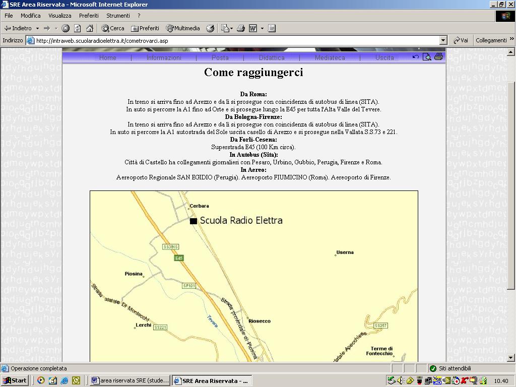 Cliccando invece su come trovarci puoi