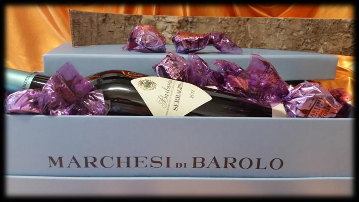 NON SOLO CIOCCOLATO CONFEZIONI CON VINI PREGIATI CONFEZIONE E MARCHESI BAROLO MARCHESI DI BAROLO 1 BT.