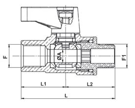 ball valve Codice/Code F F ØA 2 2388 G/8 G/8 5.5 8.5 2 39.