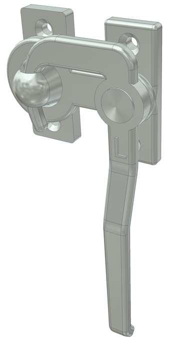 Chiusura zincata completa tipo PASINO Galvanized side pannel lock PASINO type Art. 10350110/R Art.