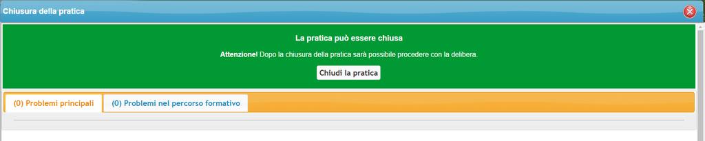 Come si chiude una pratica Tramite la funzione Controllo ABC, presente nella barra delle funzioni, è possibile aprire la pagina di controllo della pratica: Figura 26 Cliccando sul pulsante si apre la