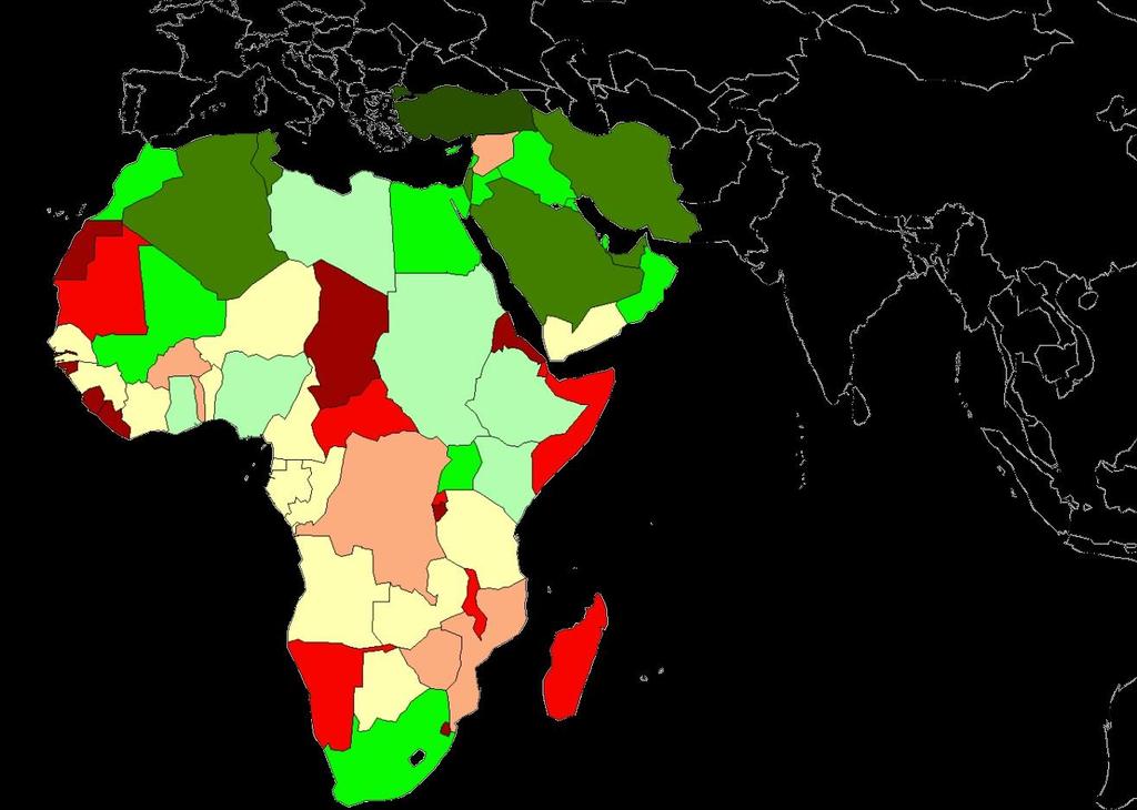 Mappa Export Verona - Africa, Vicino Oriente, Paesi arabi TURCHIA WESTERN SAHARA SENEGAL MAURITANIA MAROCCO MALI ALGERIA GAMBIA BURKINA FASO GUINEA BISSAU GUINEA BENIN SIERRA LEONE TOGO COSTA GHANA D