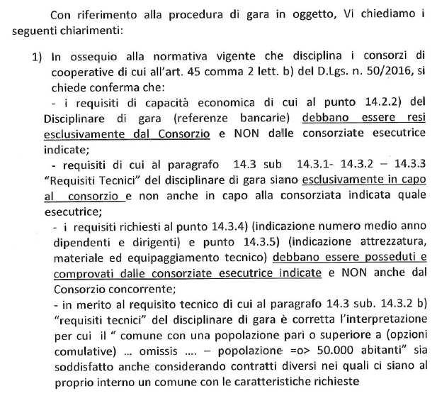 PROCEDURA APERTA IN AMBITO EUROPEO PER L AFFIDAMENTO DEL SERVIZIO DI RACCOLTA RIFIUTI E DI NETTEZZA URBANA NEL TERRITORIO DEL COVAR14 - CONSORZIO DELLA PROVINCIA DI TORINO COMPOSTO DA 19 COMUNI