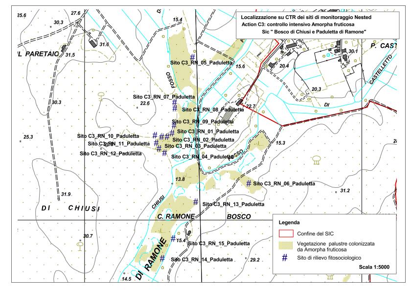 Lago di Sibolla Figura 5 Localizzazione siti di rilievo