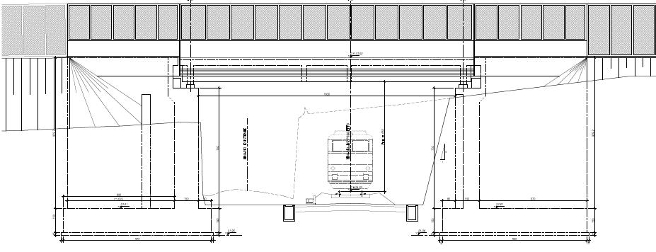 10 / 47 1) Cavalcavia ferroviario INQUADRAMENTO Caratteristiche generali attraversamento in retto Ln= 16m franco verticale fv min= 6.