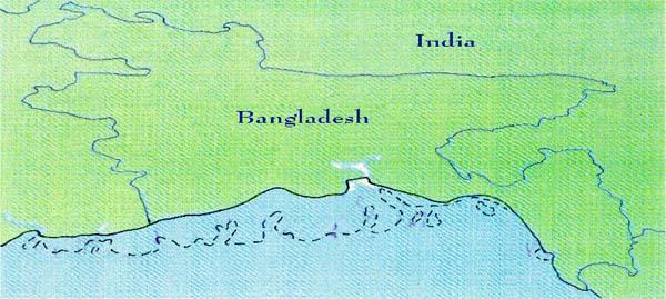 Rischio di inondazioni previsto attuale Il Bangladesh potrebbe perdere