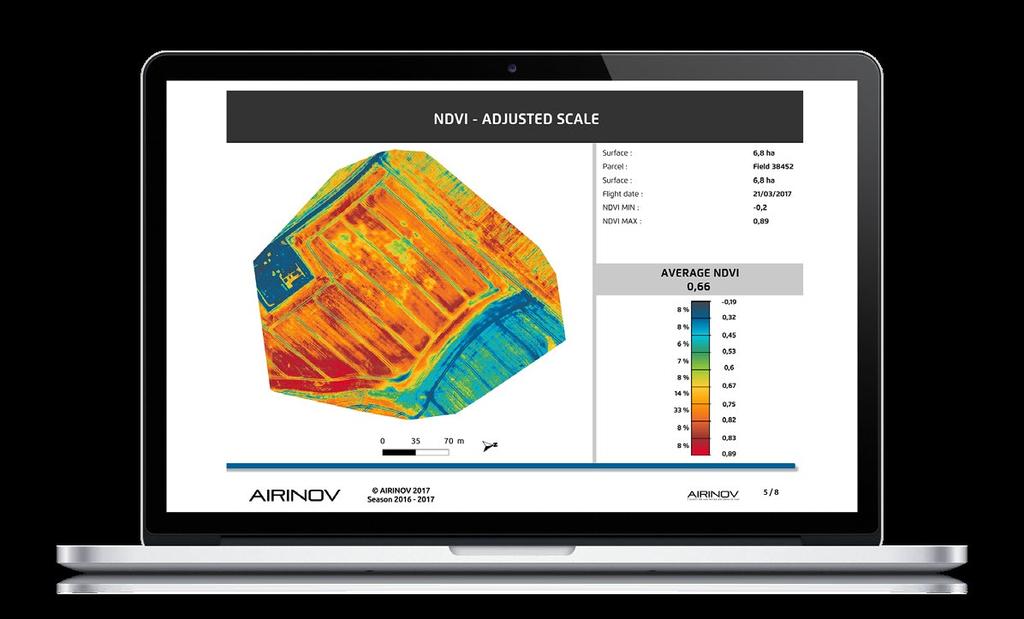 ELABORAZIONE AIRINOV FIRST+ è la soluzione cloud di mappatura per agricoltura dedicata a Parrot Bluegrass efficace e facile da usare.