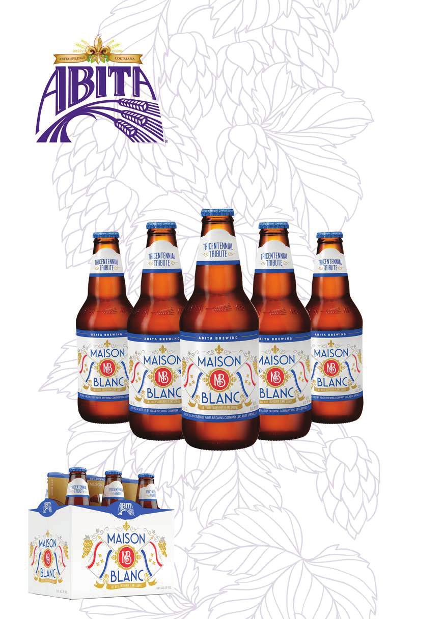 ABITA MAISON BLANC EXCLUSIVE Il 300 anniversario di New Orleans merita il brindisi con una bottiglia di Abita Maison Blanc.