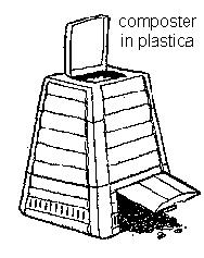 cumulo, concimaia, letamaio, è importante nei mesi estivi la protezione dai raggi diretti del sole per altre forme di compostaggio domestico composter chiuso (in plastica di tipo commerciale)