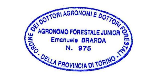 Progettista incaricato: Dott. Forestale jr. EMANUELE BRARDA Via Bogetto n 15 10144 Torino (TO) iscr.