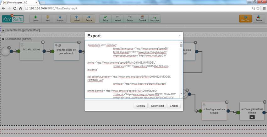 FlowDesigner esportare su TessERe Il