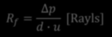 RESISTENZA AL FLUSSO RESISTENZA AL FLUSSO salto di pressione che subisce l aria nell attraversare un materiale diviso per lo spessore di tale materiale la velocità di attraversamento del materiale R