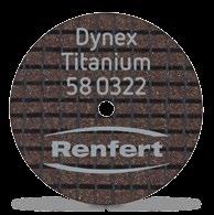 58 0322 Dynex Titanium, Ø 26 mm (1.02"), spessore 0,30 mm (0.01"), 20 pezzi No. 58 0326 Ulteriori informazioni renfert.