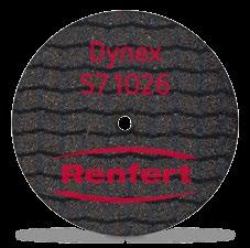 02"), 20 pezzi No. 57 0426 Dynex, Ø 26 mm (1.02"), spessore 0,50 mm (0.02"), 20 pezzi No. 57 0526 Dynex, Ø 22 mm (0.87"), spessore 0,70 mm (0.03"), 20 pezzi No. 57 0722 Dynex, Ø 22 mm (0.