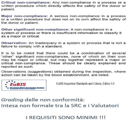 audit effettuato ha documentato la presenza