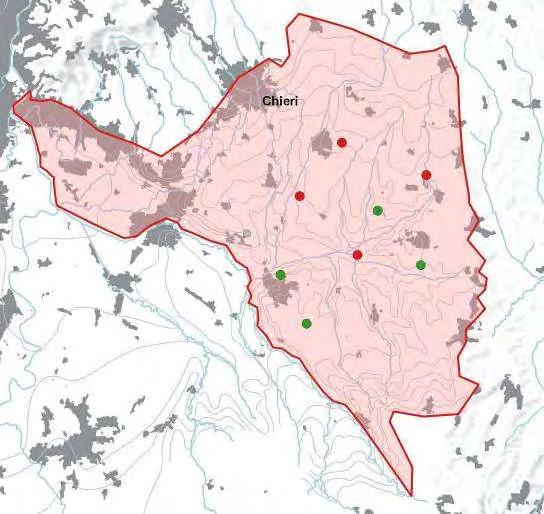 4.5. GWB-S4a: Altopiano di Poirino in destra Banna Rioverde Superficie: 226 km 2 Punti di monitoraggio: 9 Programma di monitoraggio 2015: Operativo Figura 4.