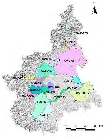 GWB-P1 GWB-P2 GWB-P3 GWB-P4 GWB-P5 GWB-P6 Sistema Acquifero Profondo di Pianura Pianura Novarese, Biellese e Vercellese Pianura Torinese settentrionale Pianura Cuneese Torinese meridionale ed