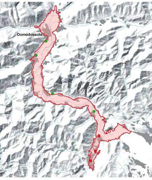 5.4. GWB-FTO: Fondovalle Toce-Strona Superficie: 81 km 2 Punti di monitoraggio: 7 Programma di monitoraggio 2015: Operativo Figura 5.114 - Stato Chimico areale e puntuale 2015 nel GWB-FTO Tabella 5.