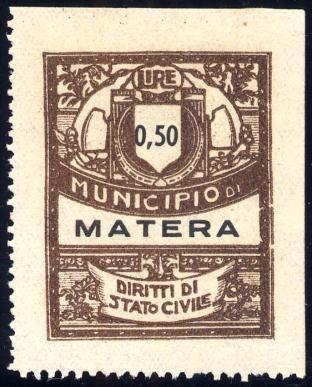0,50 bruno 1933/< Carta bianca, liscia. Stampa mm.