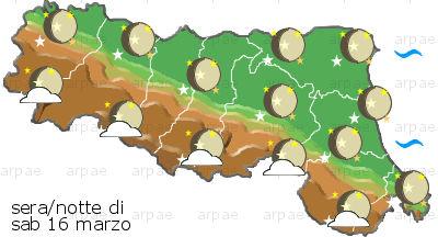 bollettino meteo regionale regional weather forecast Stato del tempo: cielo sereno o poco nuvoloso, con il transito di nubi alte e stratificate dal pomeriggio.