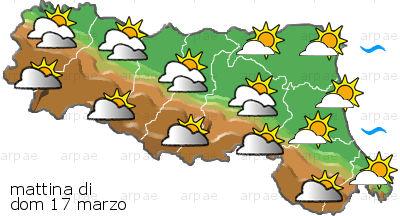 bollettino meteo regionale regional weather forecast Stato del tempo: nuvolosità variabile, più consistente sui rilievi, dove dalla serata saranno possibili deboli precipitazioni sull'appennino