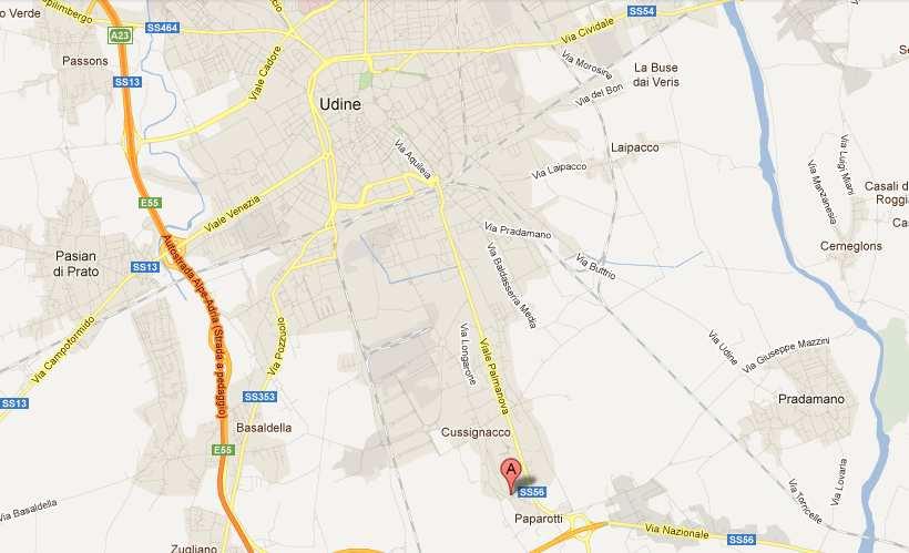Foto 1 - Mappa di Udine, da cui si evince la posizione